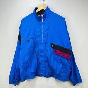 Vintage 90s Puma Windbreaker Track Jacket Tracksuit Large